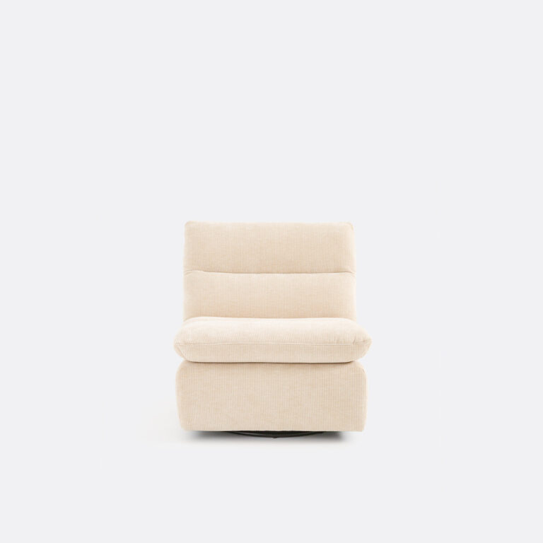 LA REDOUTE INTERIEURS - Fauteuil Velours Côtelé Gaufré Pivotant Erable