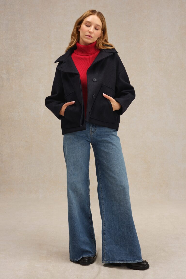 Le Minor - Caban bleu marine pour femme