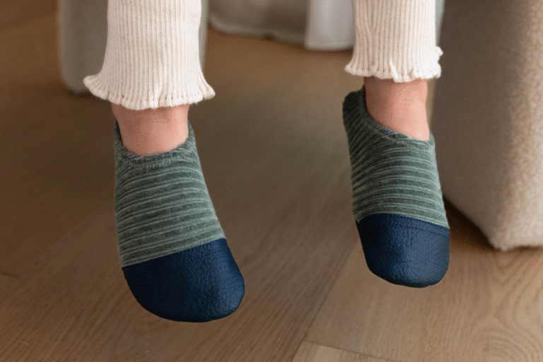 Les Pas Petits - Les Petits Velours Gris vert