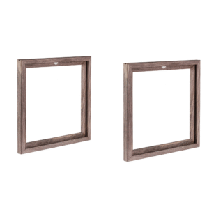 Manufacture Jacquemin - Cadre à vinyle en noyer – Lot de 2
