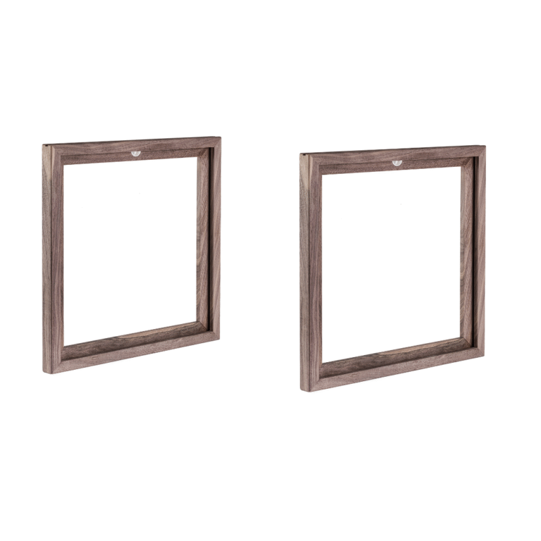 Manufacture Jacquemin - Cadre à vinyle en noyer - Lot de 2