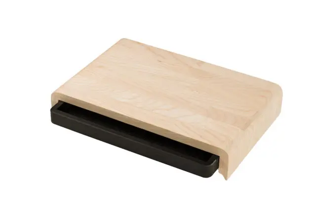 Manufacture Jacquemin - Planche à pain en chêne naturel teinté noir sans rainure