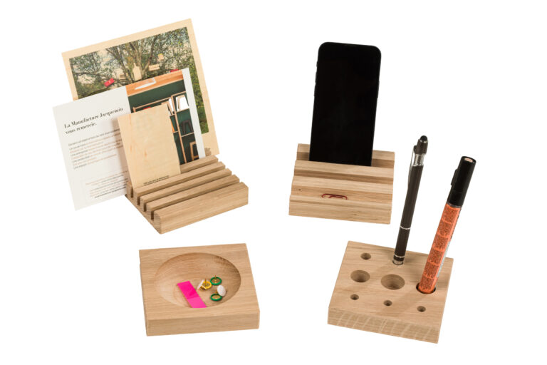 Manufacture Jacquemin - Organiseur de bureau modulable Le Quatre-Quarts en chêne