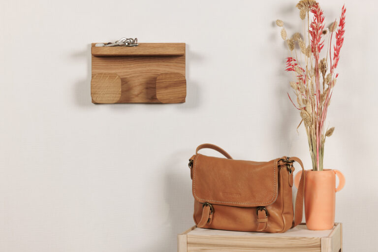 Manufacture Jacquemin - Porte manteau étagère en chêne - Petit modèle