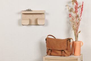 Manufacture Jacquemin - Porte manteau étagère en frêne – Petit modèle