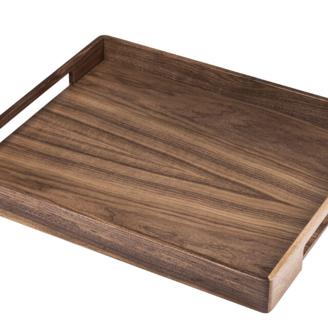 Manufacture Jacquemin - Plateau à poignées en noyer massif - Grand modèle