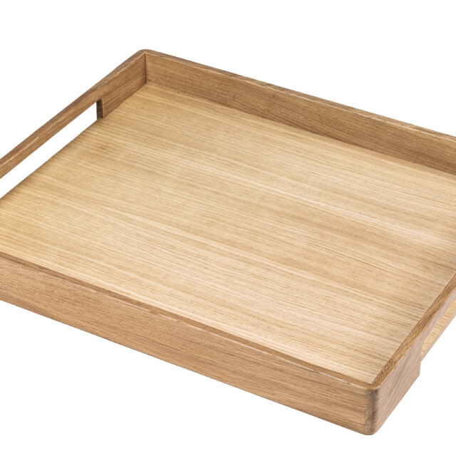 Manufacture Jacquemin - Plateau à poignées en chêne massif - Grand modèle