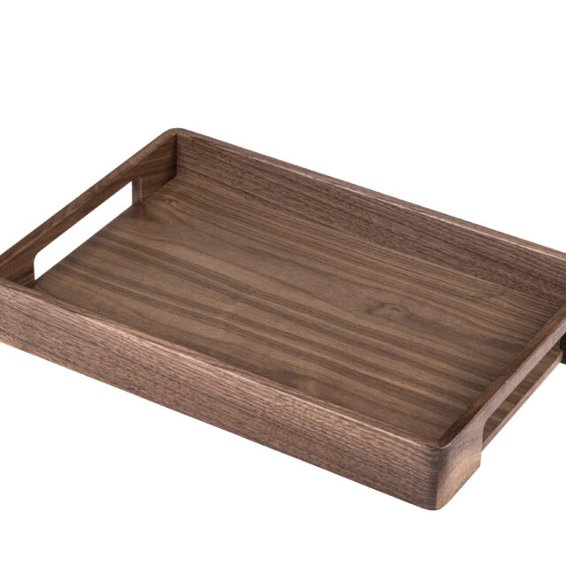 Manufacture Jacquemin - Plateau à poignées en noyer massif - Moyen modèle
