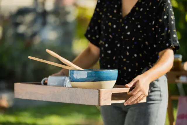 Manufacture Jacquemin - Plateau à poignées en noyer massif – Petit modèle