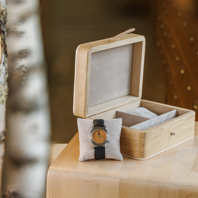 Manufacture Jacquemin - Coffret à montres Chêne Petit modèle - 2 montres