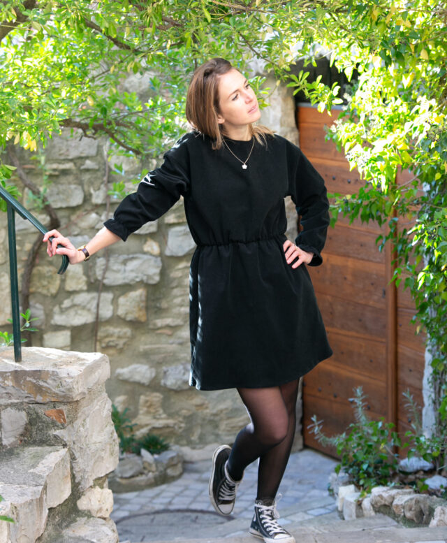 April et C - Robe Iris - Noir