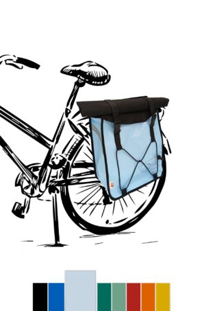 Sacoche 25L – Duo ou solo Bleu ciel Une seule par la marque Atelier de la Baleine à Bosse Atelier de la Baleine à Bosse - Sacoche 25L – Duo ou solo Bleu ciel Une seule
