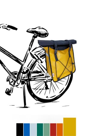 Atelier de la Baleine à Bosse - Sacoche 25L  Duo ou solo Jaune moutarde Une seule