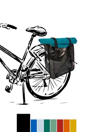 Atelier de la Baleine à Bosse - Sacoche 25L  Duo ou solo Noir Une seule