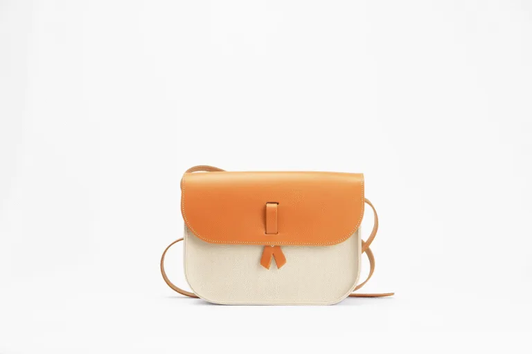 Monébari - Sac à bandoulière en toile et cuir -Le 27- lin et coton