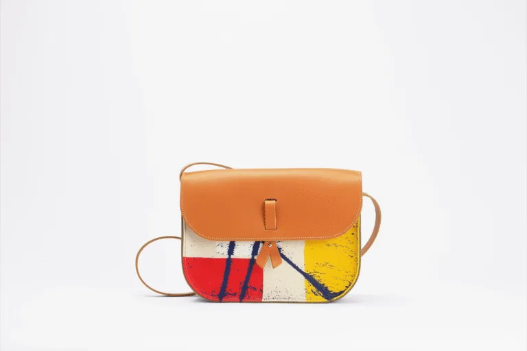 Monébari - Sac à bandoulière en toile et cuir -Le 27- Édition Une Main d'Artiste