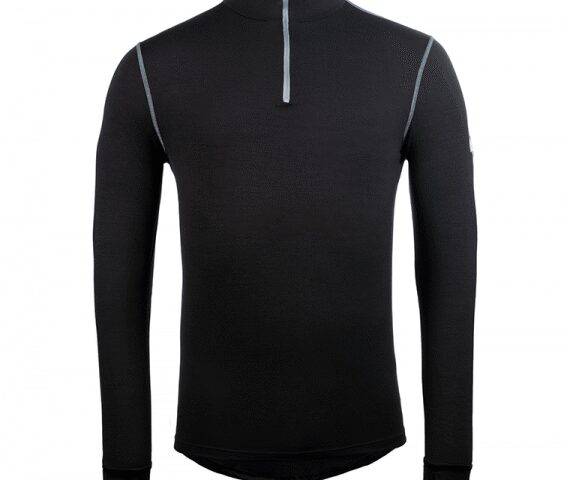 Base layer en laine mérinos homme 240H noir  - OGARUN