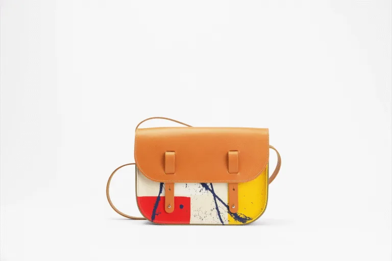 Monébari - Sac besace en toile et cuir  - Édition Une Main d'artiste