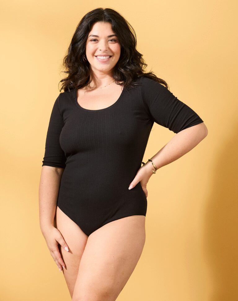 Lemahieu - Body noir manches 3/4 - Femme