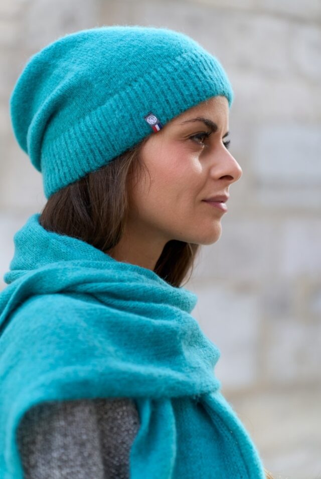 Maison Bonnefoy - Bonnet tombant Jade Vert lagon (Jade)