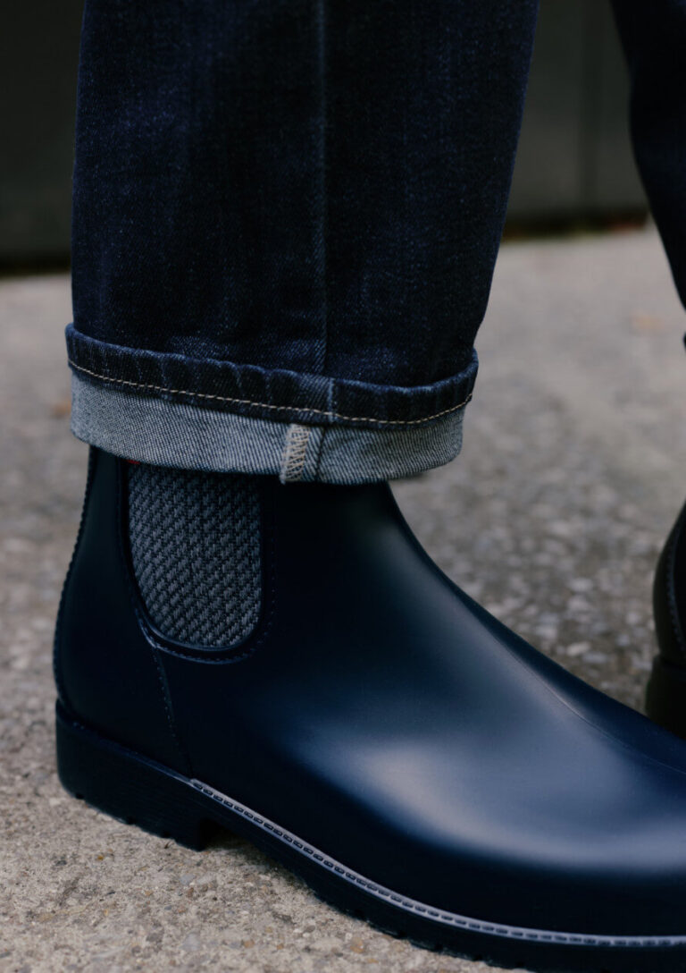 boots montpluie marine jacquard Montlimart - BOOTS MONTPLUIE MARINE JACQUARD