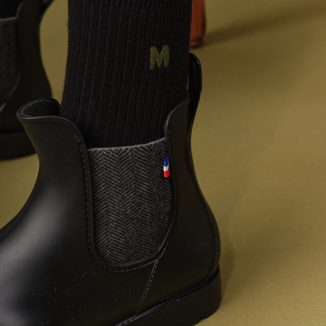 Montlimart - BOOTS MONTPLUIE NOIR CHEVRONS