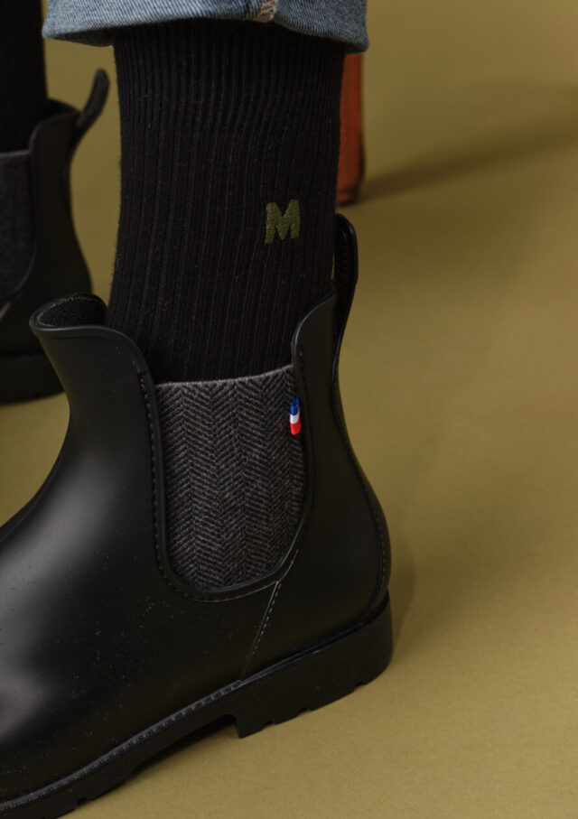 Montlimart - BOOTS MONTPLUIE NOIR CHEVRONS