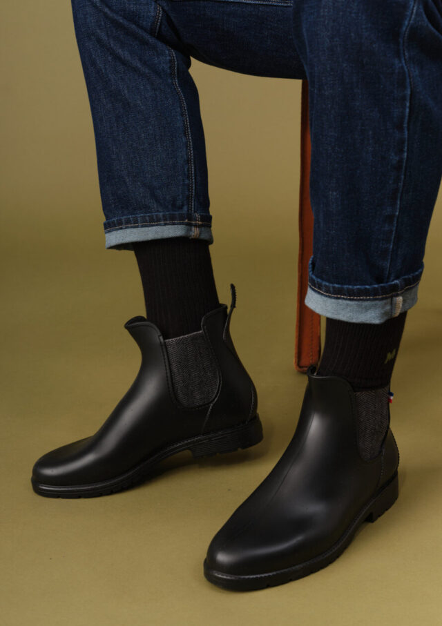 Montlimart - BOOTS MONTPLUIE NOIR CHEVRONS