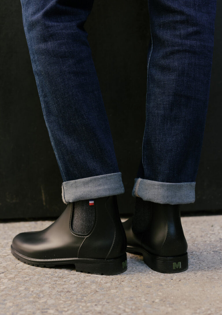 Montlimart - BOOTS MONTPLUIE NOIR CHEVRONS