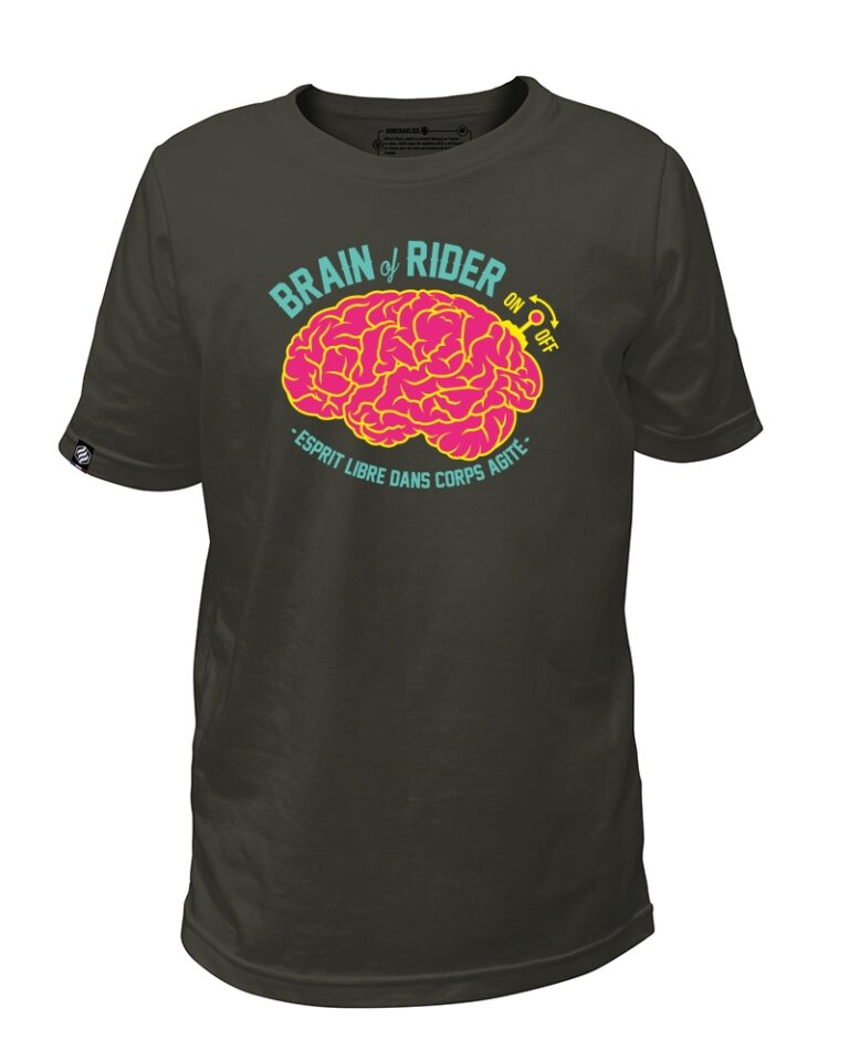 Adrénagliss - TEESHIRT ENFANT MADE IN FRANCE EN COTON BIO- MODÈLE BRAIN