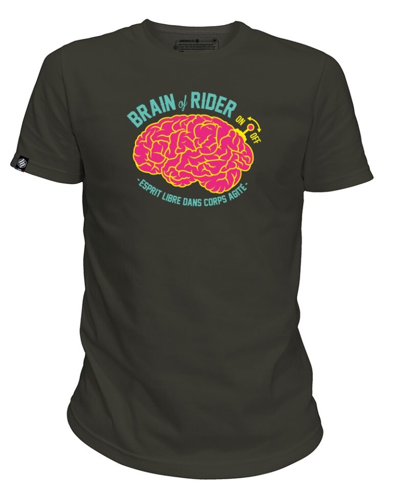Adrénagliss - Tee-shirt manches courtes homme coton bio – Made in France | Modèle Brain