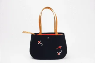 Monébari - Sac fourre-tout cabas en toile et cuir – Édition Les Carpes Koï
