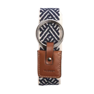 TUSSOR - Ceinture Duo Entrecroisée Marine Entrecroisée