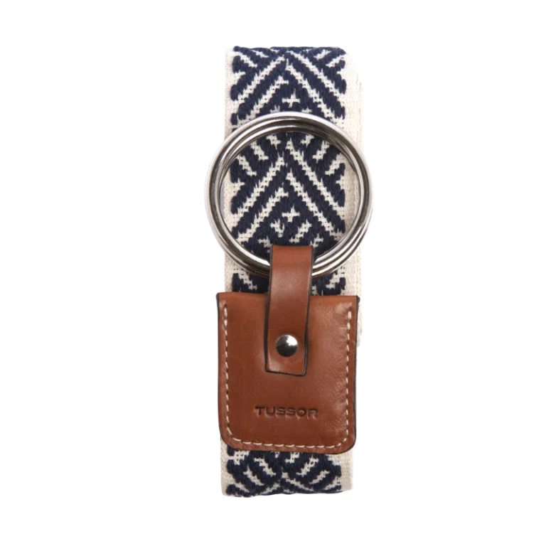 TUSSOR - Ceinture Duo Entrecroisée Marine Entrecroisée