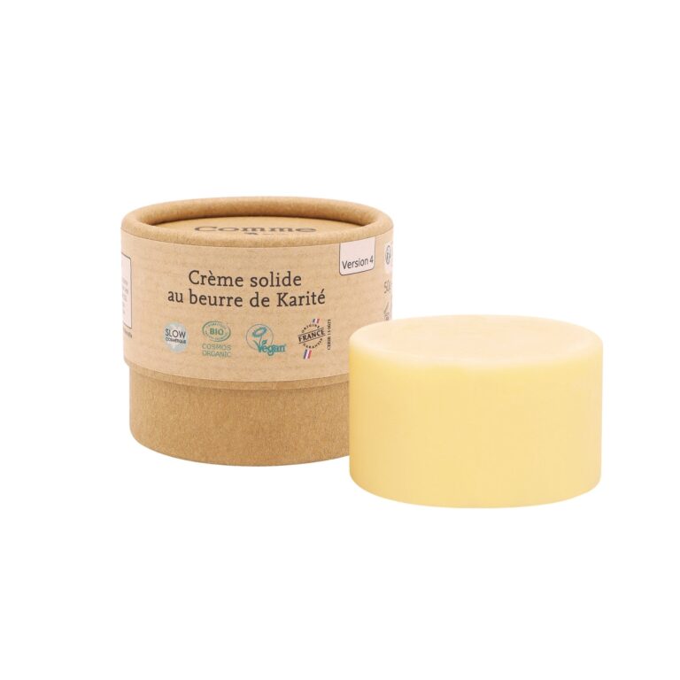 Comme Avant - Crème Bio Solide au Beurre de Karité 50g - Hydratant & Nourrissant - Corps & Visage