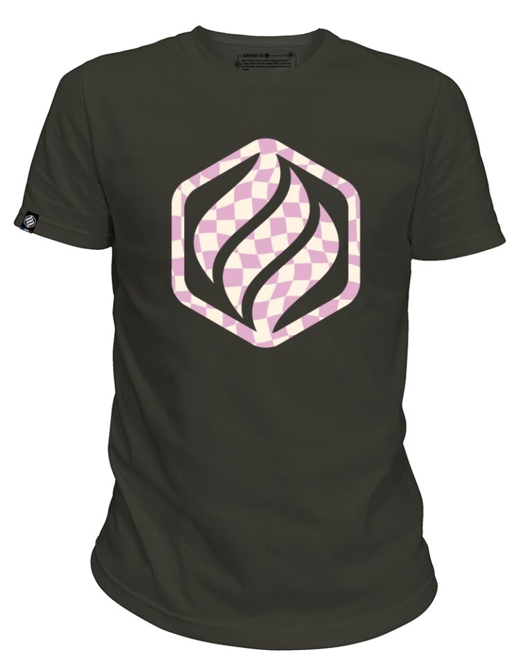 Adrénagliss - Tee-shirt homme manches courtes coton bio – Made in France | Modèle Damier