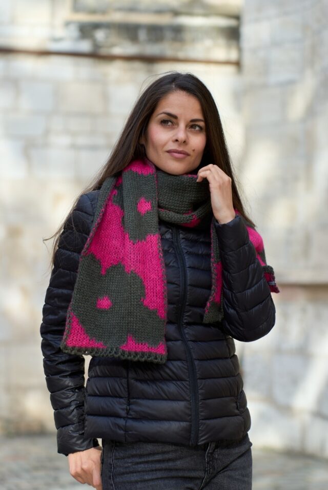 Maison Bonnefoy - Echarpe Céline Militaire-Fushia