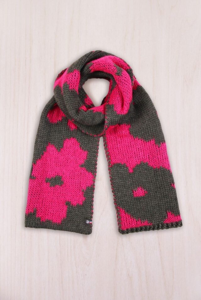 Maison Bonnefoy - Echarpe Céline Militaire-Fushia