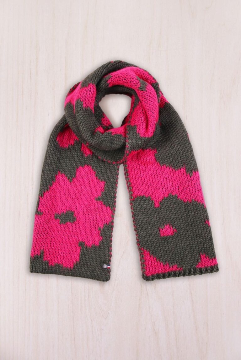 Maison Bonnefoy - Echarpe Céline Militaire-Fushia