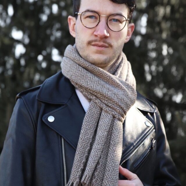 Maison Bonnefoy - Echarpe Victor Zinc marron (Vannes)