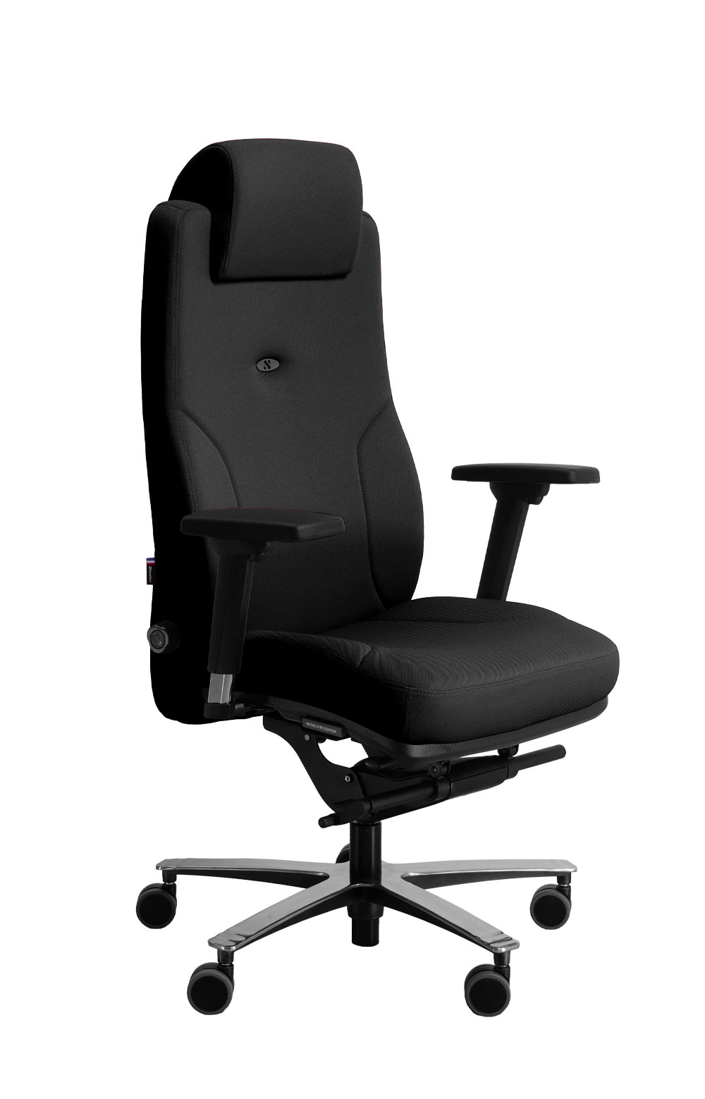 fauteuil de bureau ergonomique lead ernest tissu radio 8033 noir Navailles 2 Navailles - Lead Ernest 24/24 - fauteuil de bureau ergonomique usage intensif