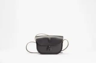 Monébari - Sac à bandoulière – en gomme et cuir – gris complet
