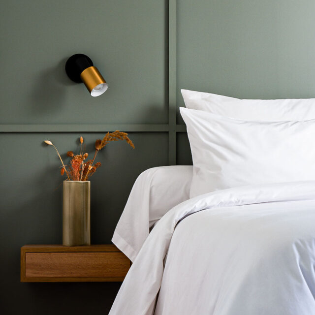 Dejorine - Parure de lit en Percale de coton - Blanc