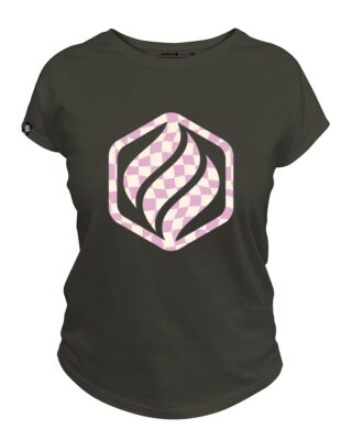 Adrenagliss - DAMIER  TEE SHIRT FEMME FABRIQUÉ EN FRANCE EN COTON BIO