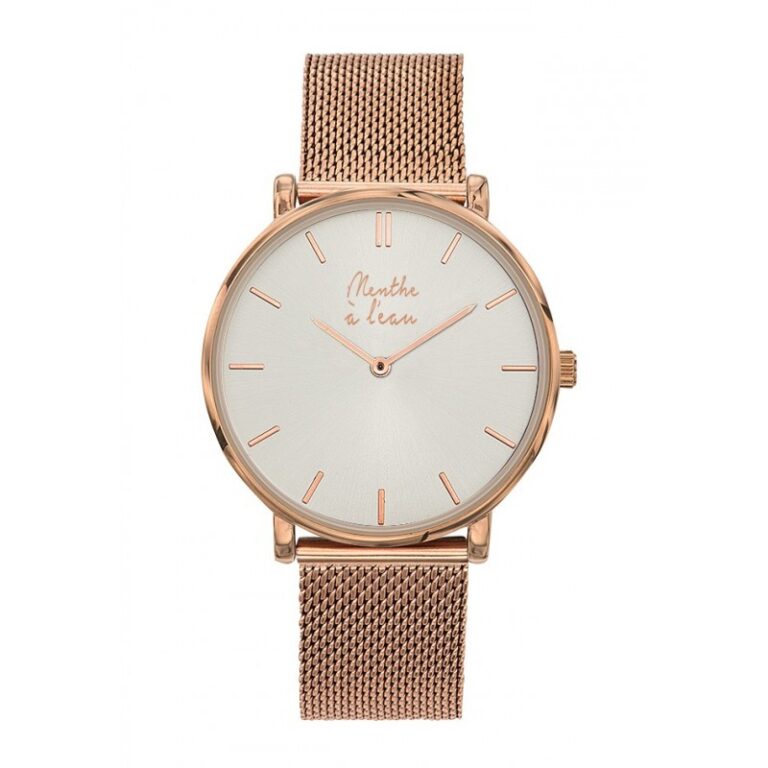 Menthe à l'eau - L'Indécise maille dorée rose fond soleillé rose dorée