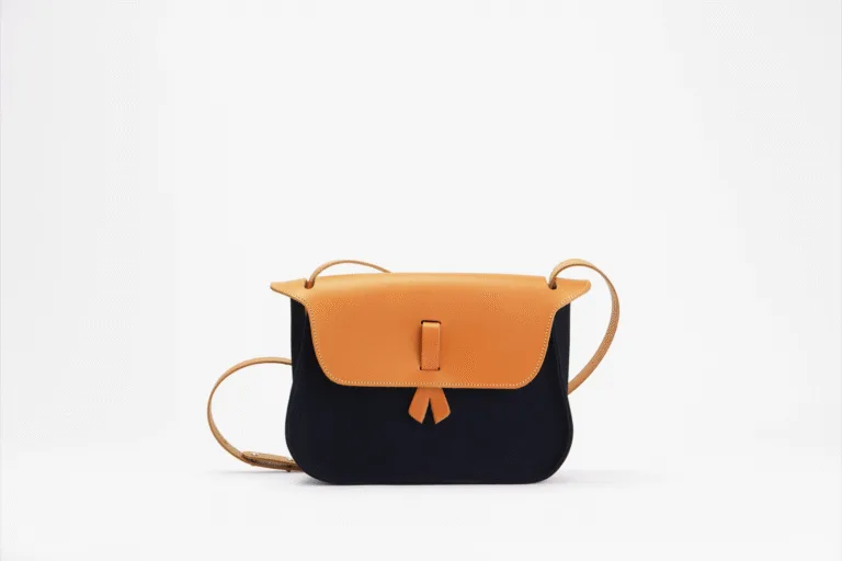Monébari - Sac à main en toile et cuir - Le Pagode - marine