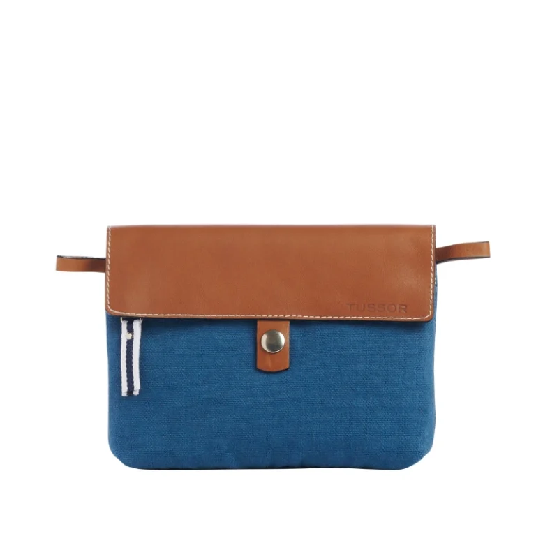 TUSSOR - Pochette Compagnon Bleu Canard