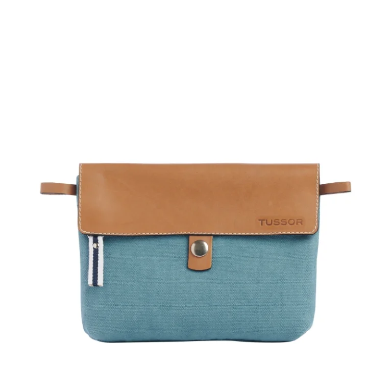 TUSSOR - Pochette Compagnon Bleu Français