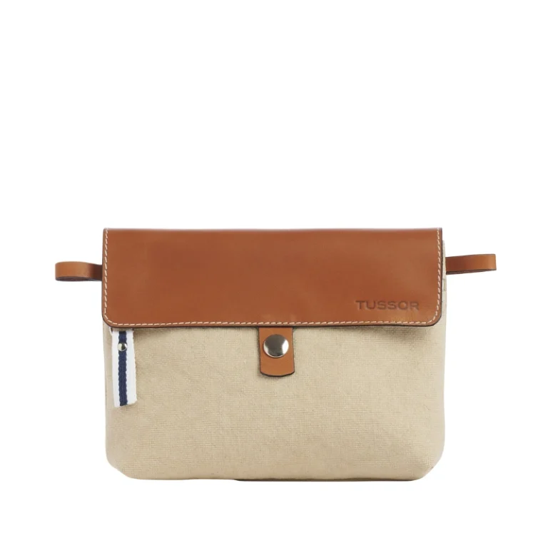 TUSSOR - Pochette Compagnon Grège