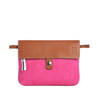 TUSSOR - Pochette Compagnon Fushia